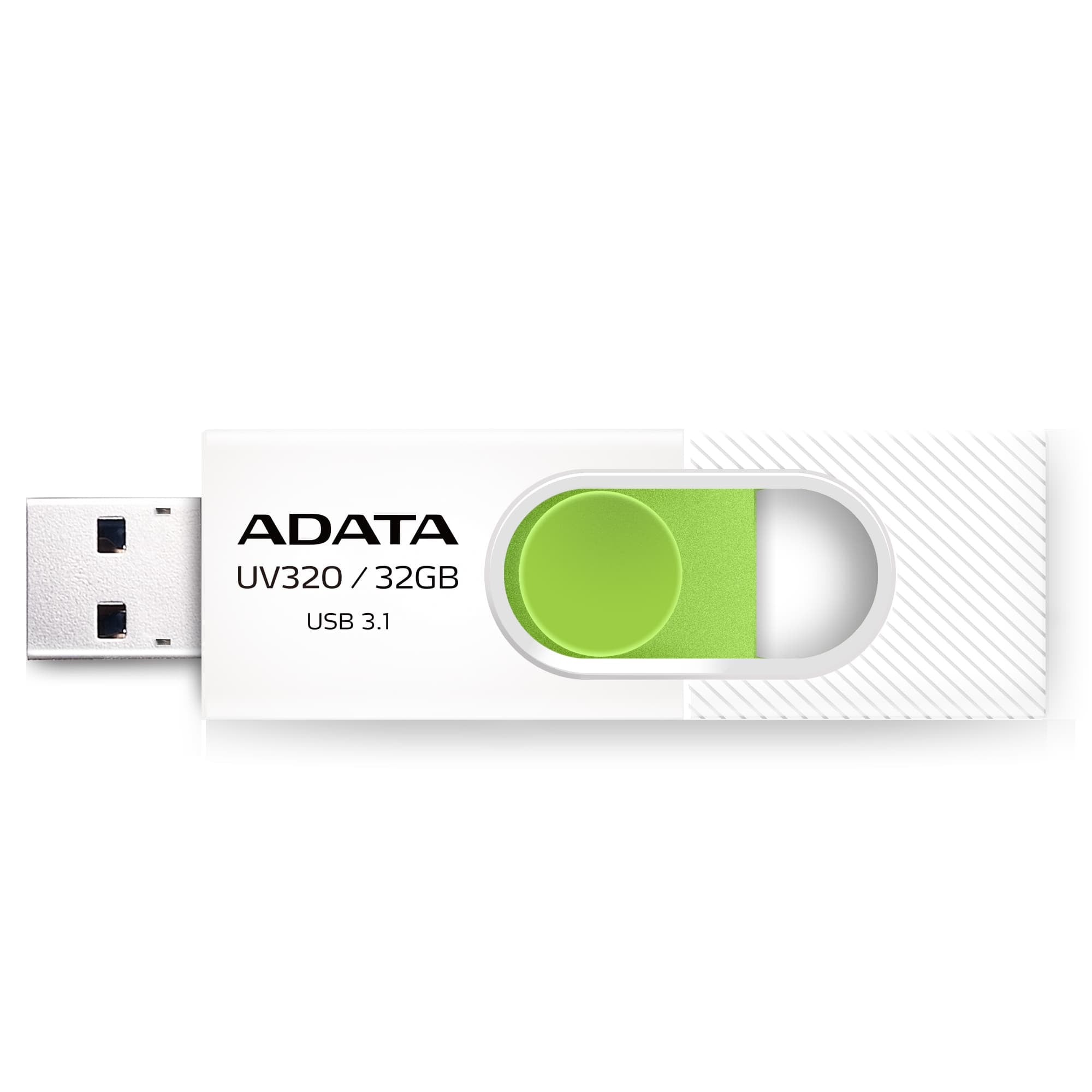 Memoria USB ADATA AUV320-32G-RWHGN - Blanco/Verde, 32 GB, USB 3.2 Memoria USB ADATA AUV320-32G-RWHGN - Blanco/Verde, 32 GB, USB 3.2